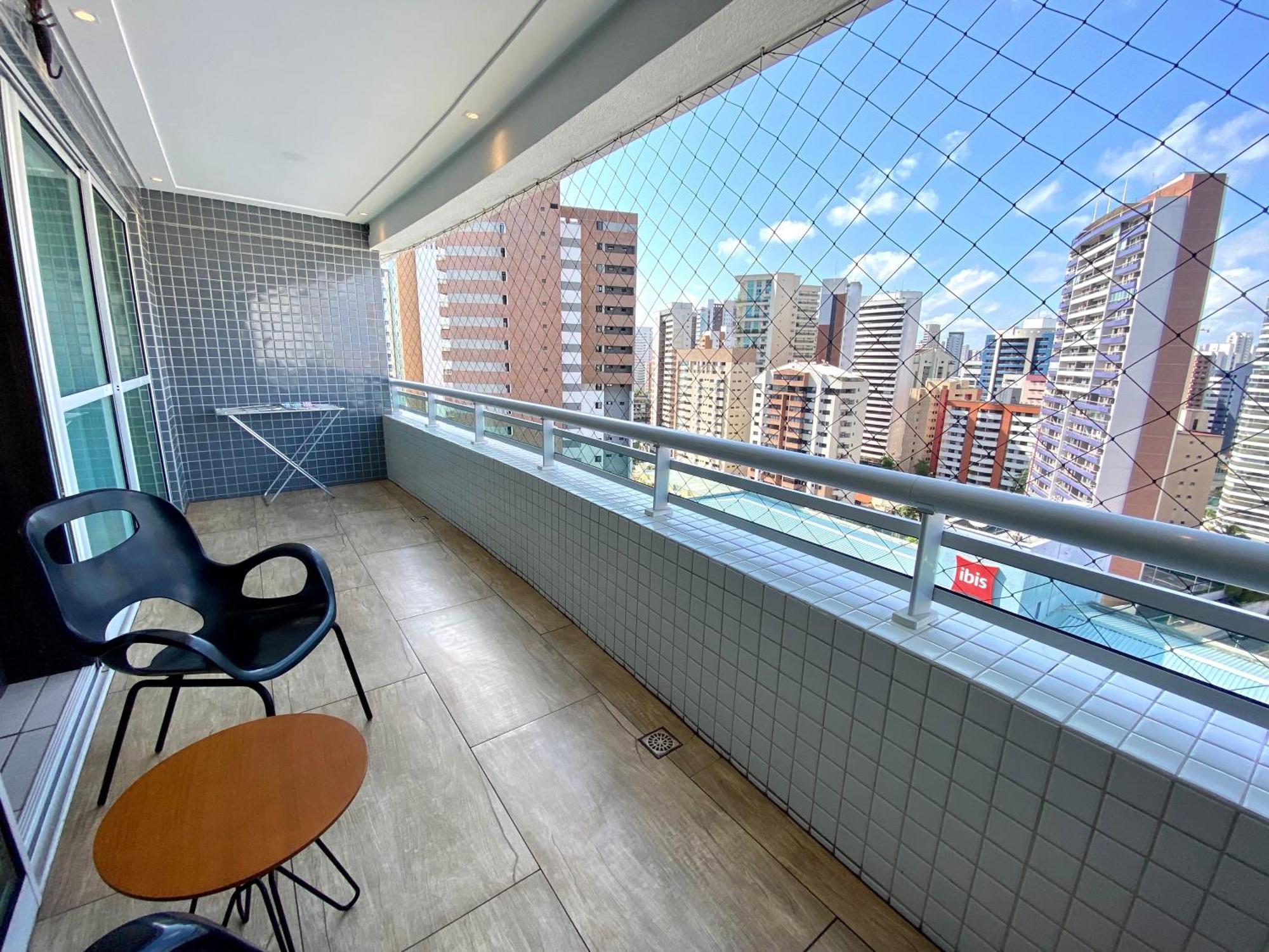 Beira Mar Apto 16º Andar Luxo 2 Quartos 公寓 福塔莱萨